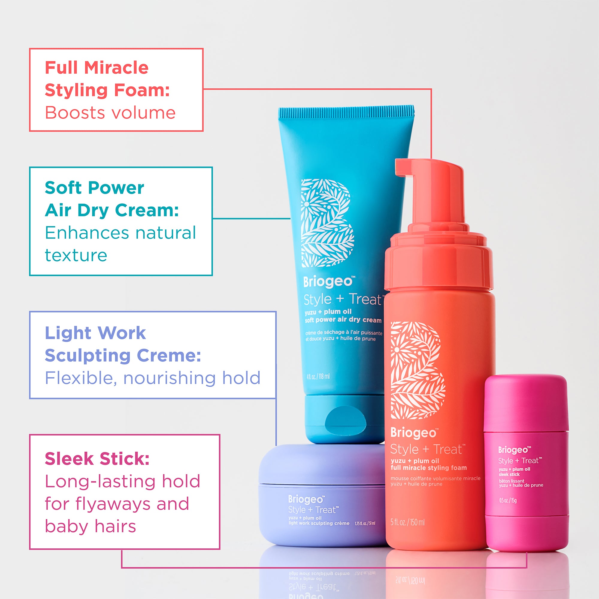 Style + Treat™ Yuzu + Plum Oil Hair Styling Texture Foam - Briogeo
