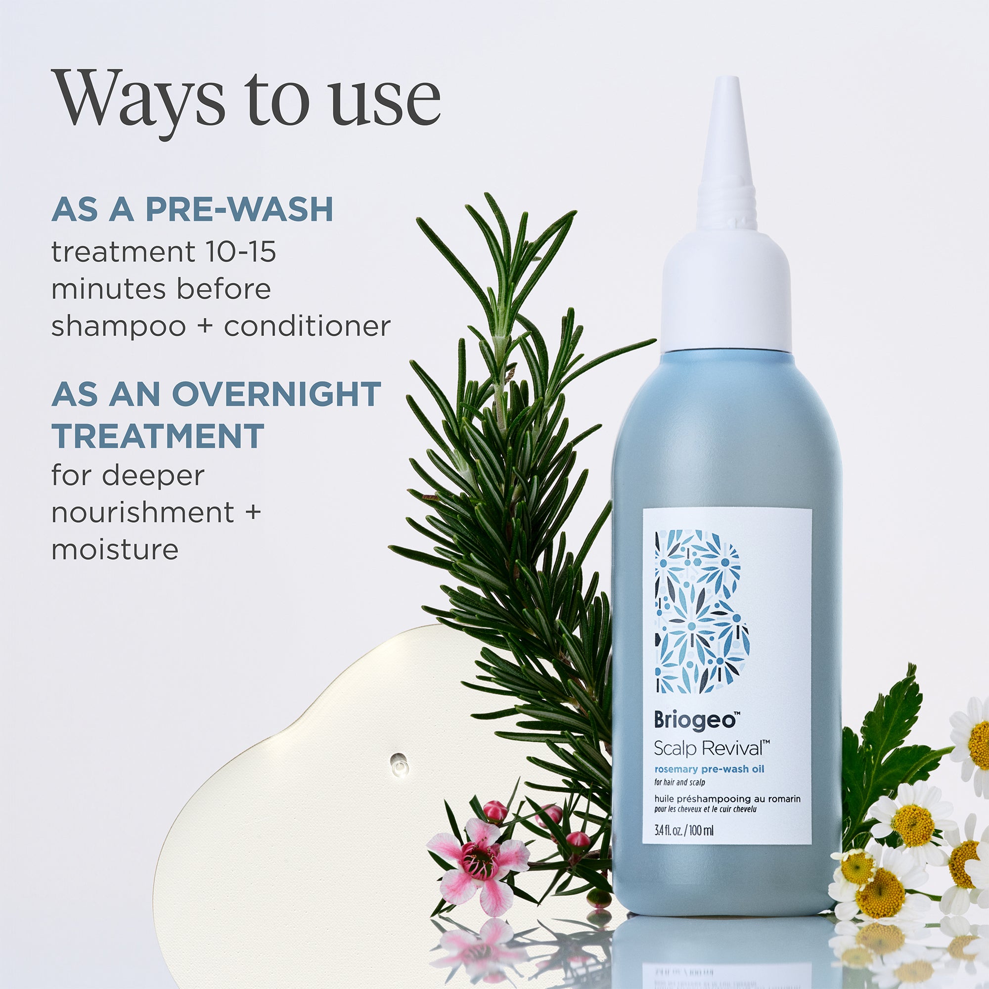 Scalp Revival Rosemary Pre-Wash Oil 1oz - Briogeo
