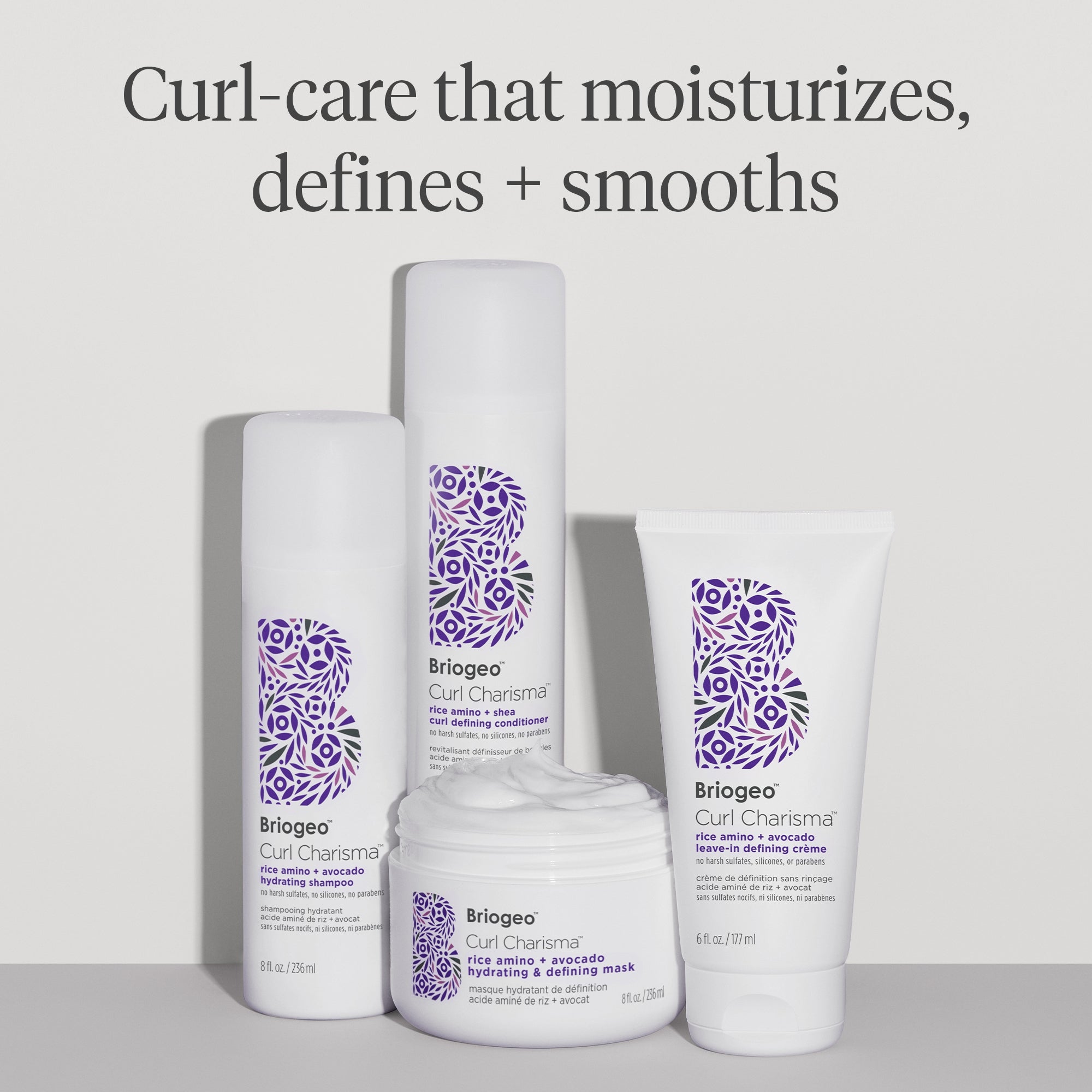 Curl Charisma™ Rice Amino + Avocado Hydrating Shampoo - Briogeo